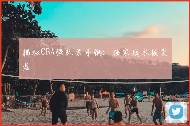 揭秘CBA强队杀手锏：独家战术板复盘